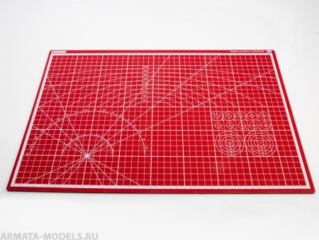 100110RK Коврик для резки стандарт красный А3, 3 слоя