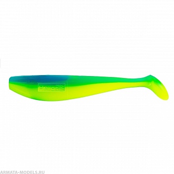Виброхвост несъедоб. Zander 4''/10,2см Blue Lime 100шт. (HS-36-040-N) Helios( цена указана за упаковку, в количестве 100шт.)