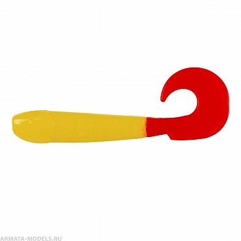 Твистер Long Hybrid 3,55"/9,0 см Yellow RT 7шт. (HS-15-038) Helios