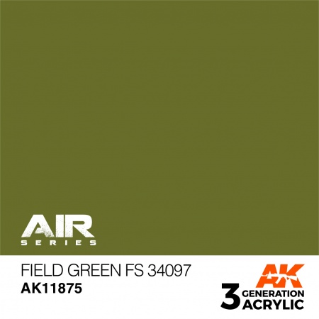 AK11875 Краска акриловая 3Gen Field Green FS 34097
