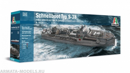 5620ИТ КАТЕР SCHNELLBOOT TYP S-38 Italeri