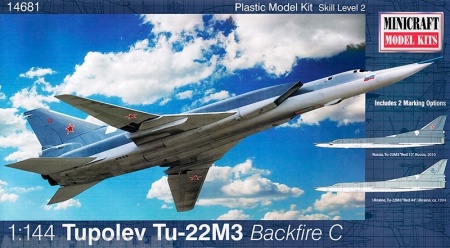 14681 Бомбардировщик TU-22M3 Backfire USSR with 2 marking options MINICRAFT