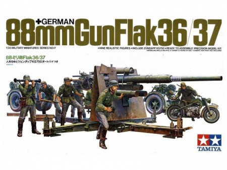 35017 88-мм пушка Gun Flak 36 Tamiya