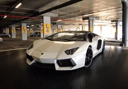 HK104 Lamborghini Aventador Roadster Bianco Canopus (Полуматовый белый)