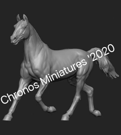 CHM-54206. Животные: Лошадь №16. 54 мм. Материал - смола. Chronos Miniatures