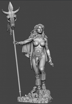 CHM-75074. Миры Фэнтези: Королева варваров. 75 мм. Материал - смола.