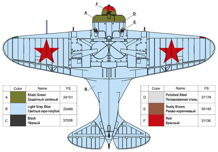 48010 Советский истребитель И-16 тип 18 ARK model