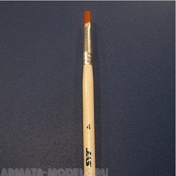 3624 Кисть из синтетического волоса, плоская № 4