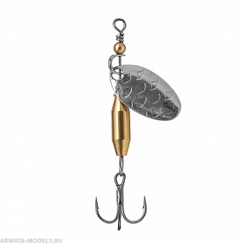 Блесна Вращ.премиум Мира 0 4 гр цв. 04 серебро чешуя (PR-M0-04) Premier