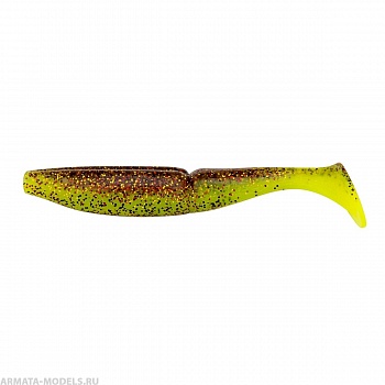 Виброхвост Guru 3,0"/7,62 см Golden Lime 9шт. (HS-29-048) Helios