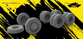 AM35204 Высокодетализированные колеса под нагрузкой Кама 310 для военной версии (10 шт. + запаска).