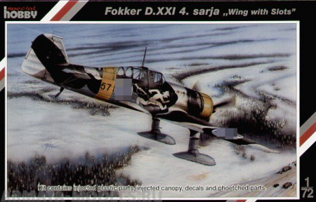 SH72116  Самолет Fokker D.XXI 4. sarja Wing with Slots Special Hobby
