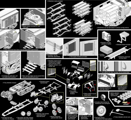 6766Д 1/35 Грузовик Sd.Kfz.3 Maultier Ambulance Dragon 6766Д 1/35 Грузовик Sd.Kfz.3 Maultier Ambulance Dragon