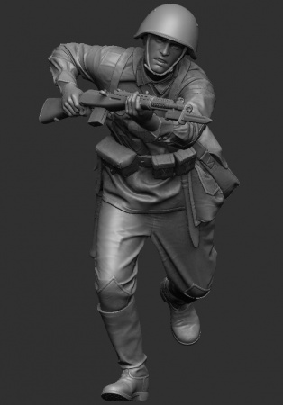 3020SOGA Красноармеец в атаке. 1941-42г. SOGA Miniatures