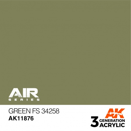 AK11876 Краска акриловая 3Gen Green FS 34258