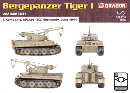 7210Д Сборная модель BERGEPANZER TIGER I w/ZIMMERIT Dragon