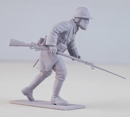 35696 Фигуры, Французская пехота в противогазах (1916 г.) ICM