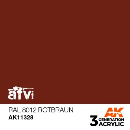 AK11328 Краска акриловая 3Gen RAL 8012 Rotbraun