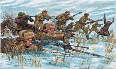 6069ИТ Солдатики Russian Infantry - Winter Uniform Italeri