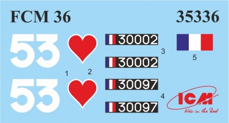 35338 FCM 36 с французским танковым экипажем ICM