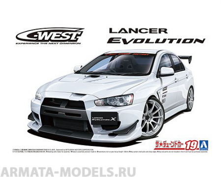 05897 Mitsubishi Lancer Evolution X C-West Aoshima 05897 Mitsubishi Lancer Evolution X C-West Aoshima