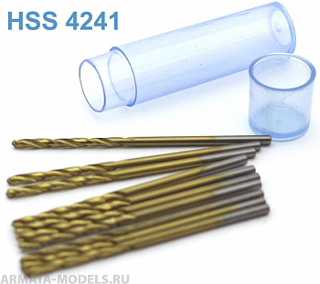 42275J Мини-сверло, диаметр   1,6 мм, HSS 4241, титановое покрытие, 10 шт./уп.