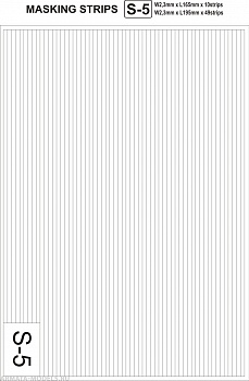 S-5 Masking Strips W2,3mm x L165mm x 10 strips