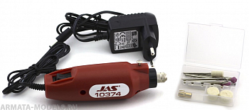 10374J Бормашина 12 В, 12500 об/мин., принадлежности 15 пред., пластик. коробка 10374J Бормашина 12 В, 12500 об/мин., принадлежности 15 пред., пластик. коробка