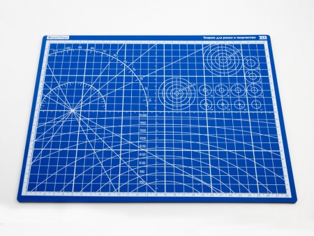 100107RK Коврик для резки стандарт синий А4, 3 слоя