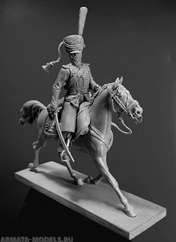 CHM-54247. Обер-офицер конных полков Санкт-Петербургского ополчения, Россия 1812-14 гг. 54 мм. Материал - смола.