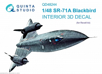 QD48244 3D Декаль интерьера кабины SR-71A (Revell)