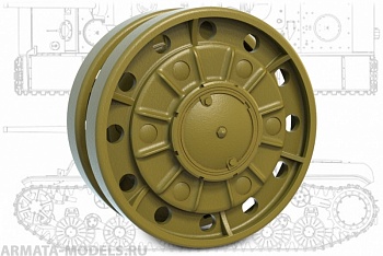 35223MIN КВ-1/КВ-2 Опорный каток усиленный ЧТЗ (Обр. 41г)
