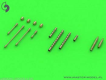 AM-32-086 P-38 Lightning - раннее вооружение (Браунинги 50-го калибра с просверленными охлаждающими кожухами и ранними и поздними 20-мм наконечниками пушек) AM-32-086 P-38 Lightning - раннее вооружение (Браунинги 50-го калибра с просверленными охлаждающими кожухами и ранними и поздними 20-мм наконечниками пушек)