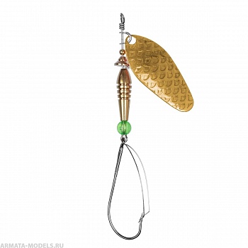 Блесна Вращ.премиум Мира 4 Незацепл. 12гр цв. 05 латунь чешуя (PR-M4N-05) Premier