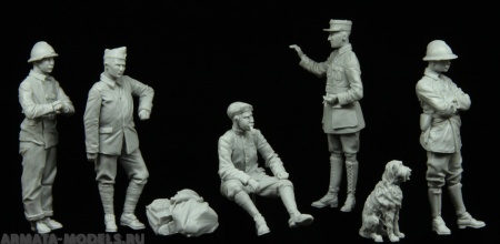 1120STAL Французские танкисты,Первая мировая, 5 фигурок Stalingrad