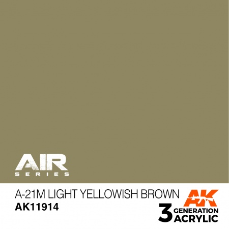 AK11914 Краска акриловая 3Gen A-21m Light Yellowish Brown