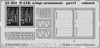 32362ED  P-51K wings armament (for Dragon kit) 1/32