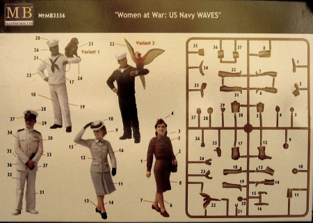 Набор фигурок MB3556 «Женщины на войне: ВМС США ВОЛНЫ фигуры  Master Box (MB)