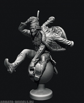 CHM-75011. Барон Мюнхгаузен. 75 мм. Материал - смола.