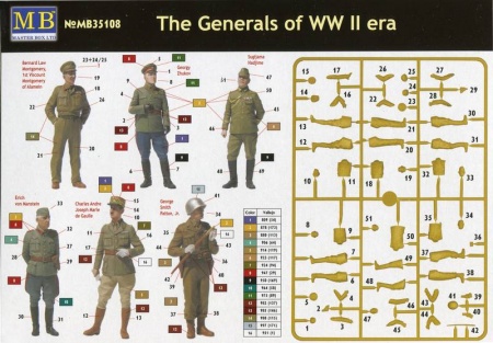 MB35108 Генералы Великой Отечественной войны, фигуры Master Box (MB)