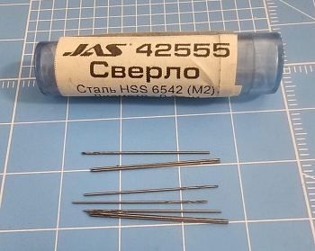 42555J Мини-сверло, HSS 6542 (M2), без покрытия, d 0,3 мм, 10 шт.