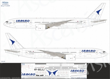 772-010 Декаль для самолета Boeing 777-200 ИрАэро
