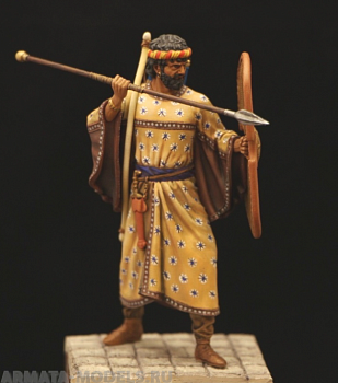 CHM-54175. Персидский воин отряда Бессмертных, 6-5 века до н.э. 54 мм. Материал - смола.