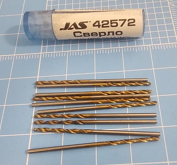 42572J Мини-сверло, HSS 6542 (M2), титановое покрытие, d 1,3 мм, 10 шт.