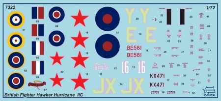 7322 Британский истребитель Хоукер Харрикейн IIC Звезда