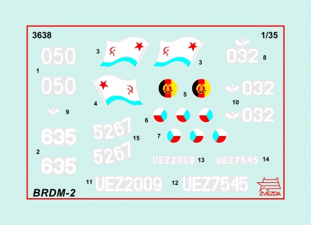 3638 Советская бронированная разведывательно-дозорная машина БРДМ-2 Звезда