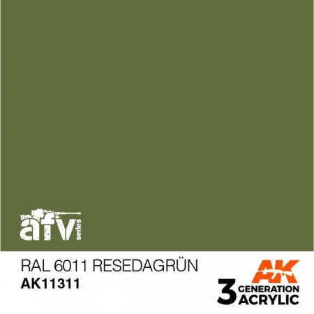AK11311 Краска акриловая 3Gen RAL 6011 Resedagr?n