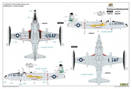 L4821 Немецкий самолёт T-33A Падающая звезда Great Wall
