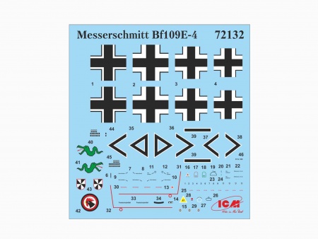 72132 Bf -109 E -4, германский истребитель ІІ Мировой войны ICM 72132 Bf -109 E -4, германский истребитель ІІ Мировой войны ICM