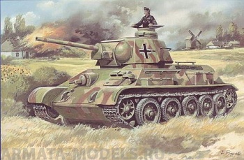 Soviet Captured T-34/76 Tank with resin parts 1942
